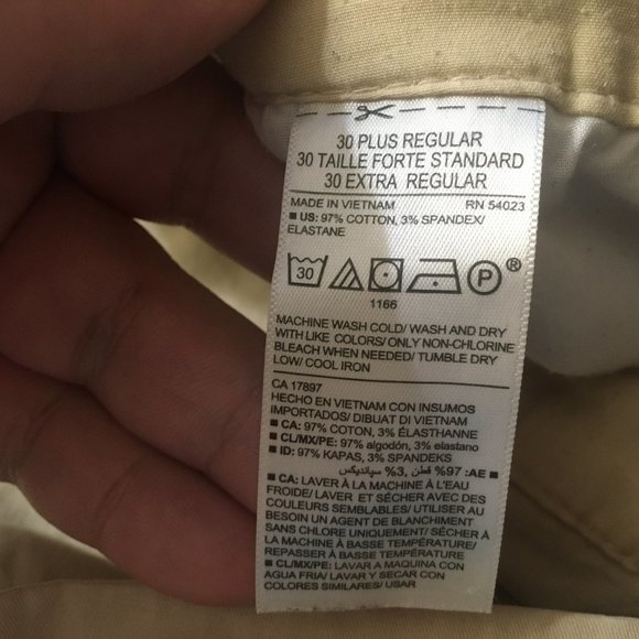 Beige / khaki / tan chino shorts (cotton) - Picture 4 of 6